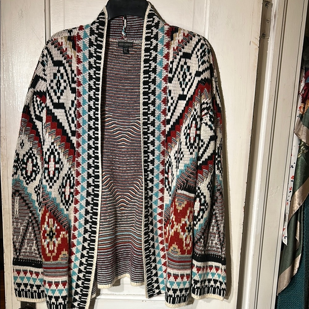 Coco + Carmen Striped Knit Cardigan